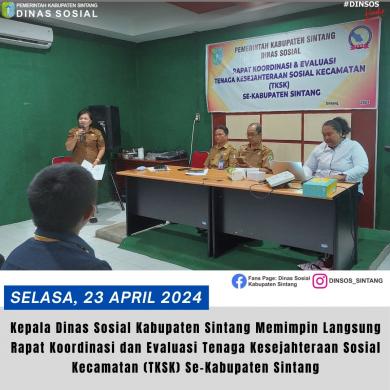 Rapat Koordinasi dan Evaluasi Tenaga Kesejahteraan Sosial Kecamatan (TKSK)